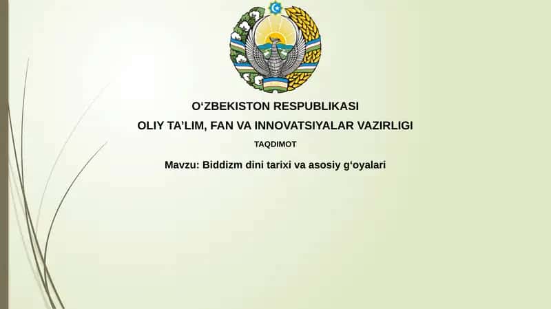 Biddizmning kelib chiqishi vaasosiygʻoyalari