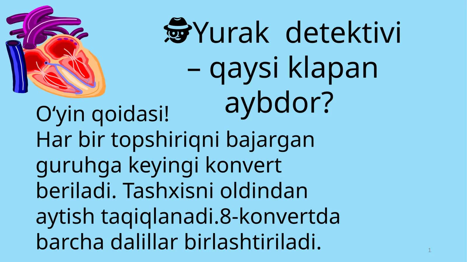 Mitral stenoz va yetishmovchiligi mavzusida interaktiv oʻyin