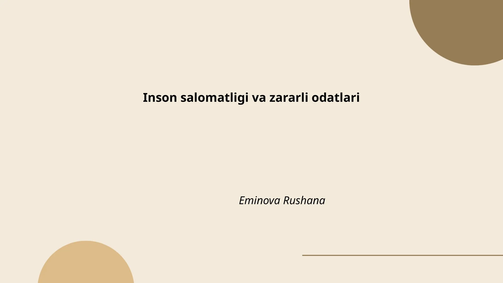 Jismoniy faollikning inson salomatligiga ta'siri