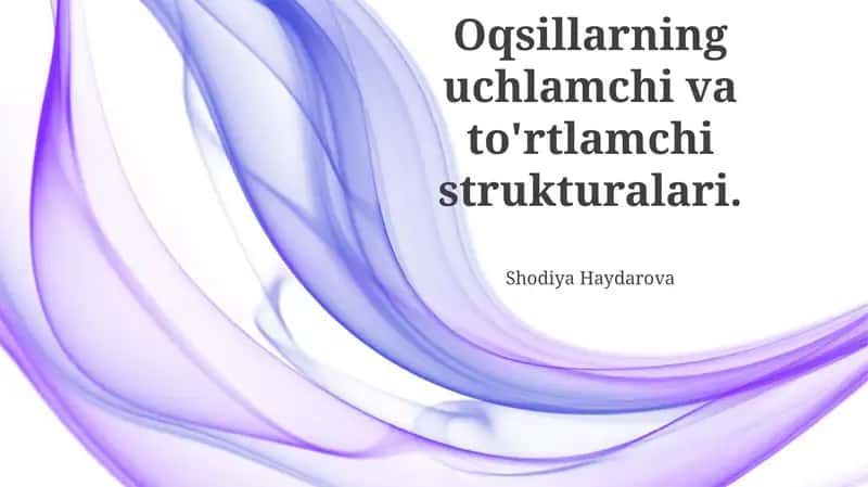 Disulfid ko'priklarining oqsilning 3D tuzilishi