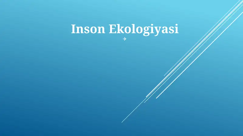 Inson Ekologiyasi