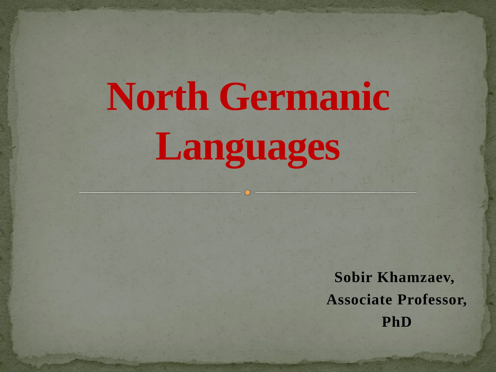 North Germanic Languages
