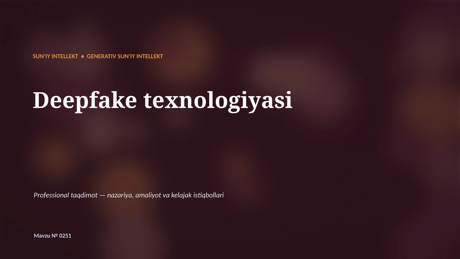 Generativ SUN'IY INTELLEKT