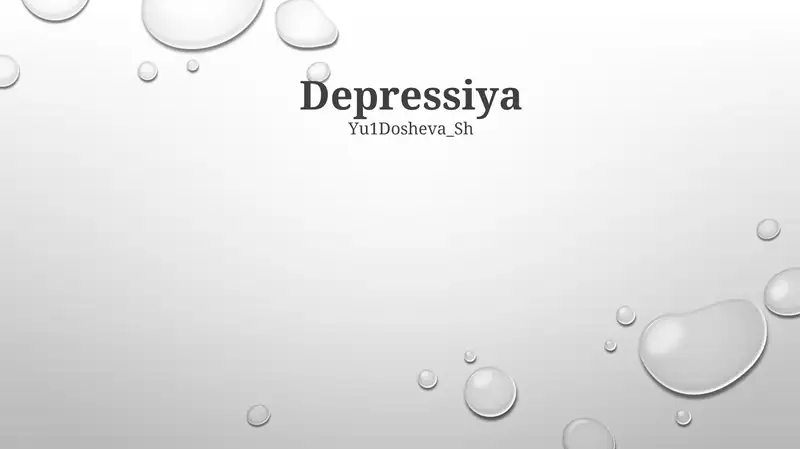 Depressiya
