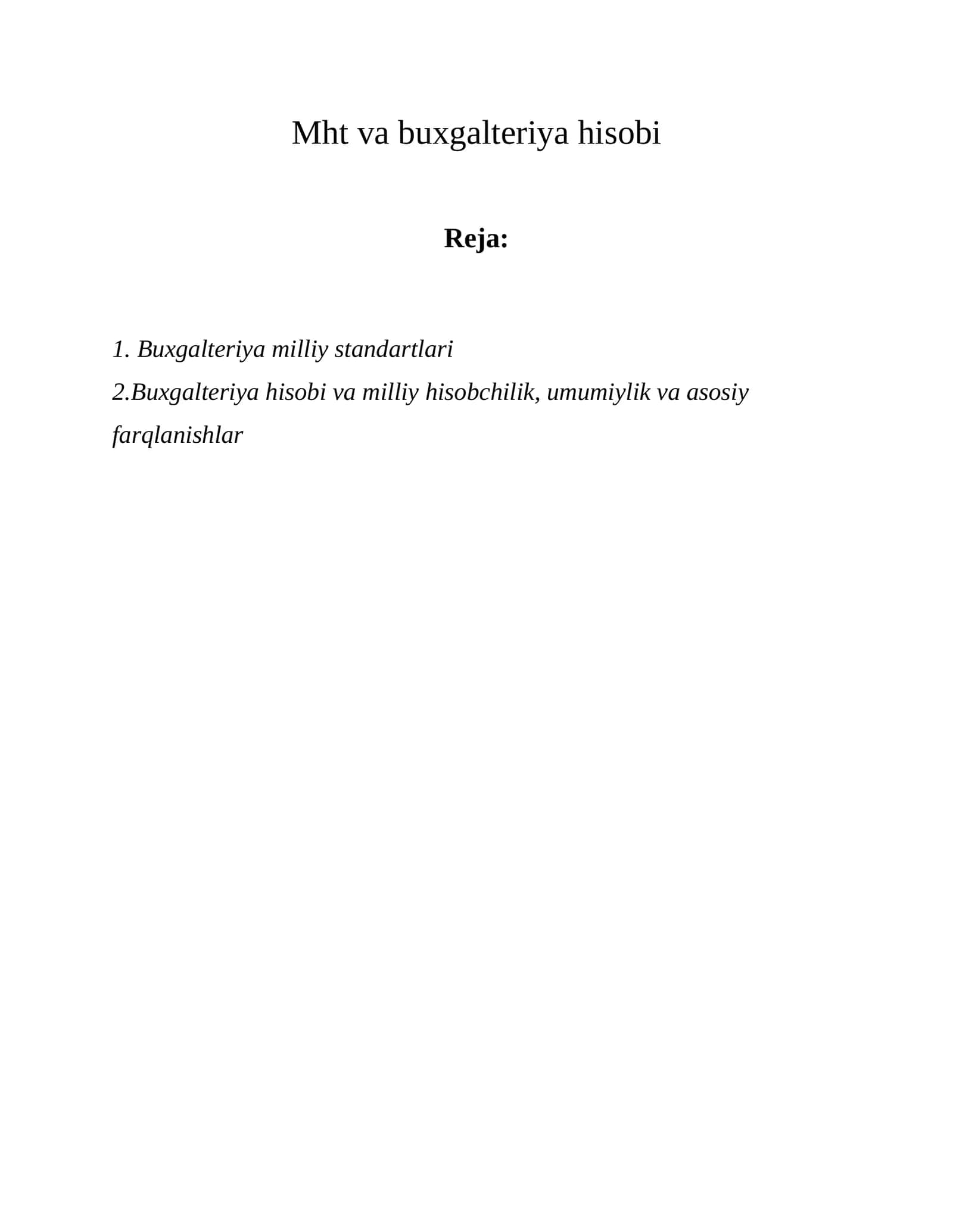 Buxgalteriya milliy standartlari
