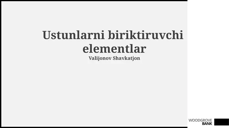 Elementlar O'rtasidagi Aloqalarni Analiz Qilish