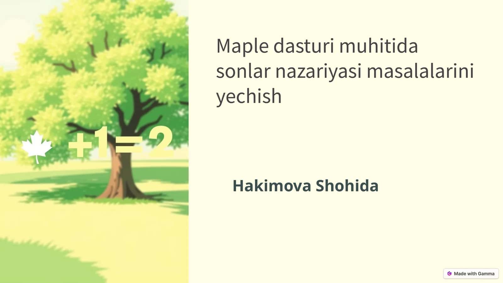 Maple Dasturi