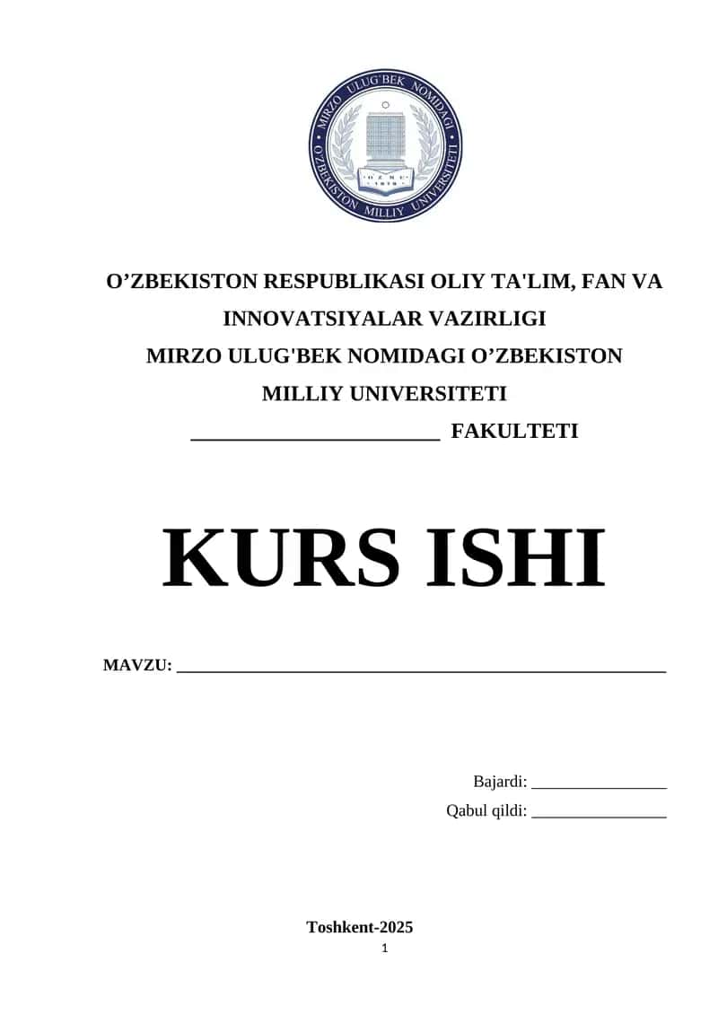 O'zbekiston Respublikasi Oliy Ta'lim, Fan va Innovatsiyalar Vazirligi
