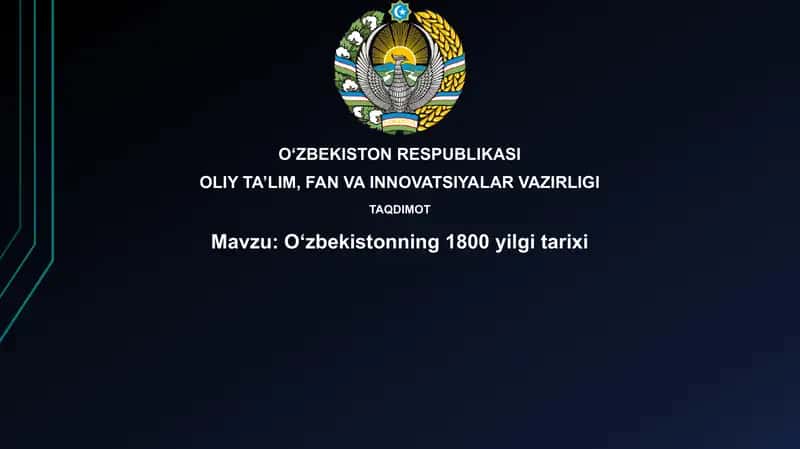 Oʻzbekistonning 1800 yilgi tarixi