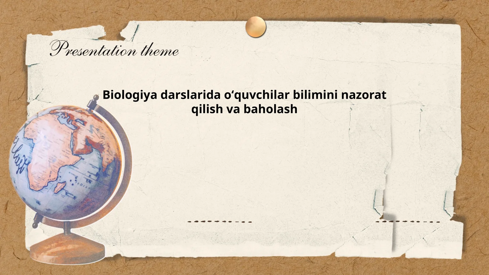 Biologiya darslarida oʻquvchilar bilimini nazorat qilish va baholash