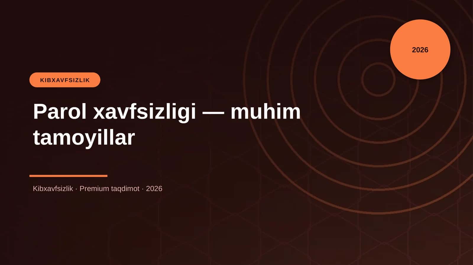Parol xavfsizligi — muhim tamoyillar