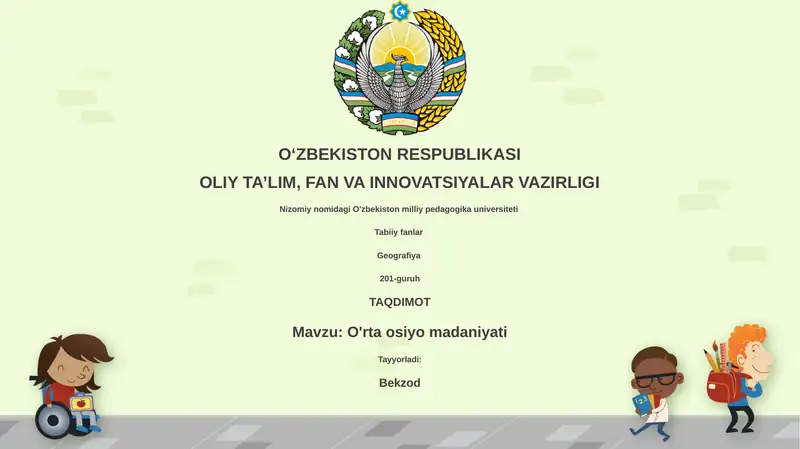 O'rta osiyo madaniyati