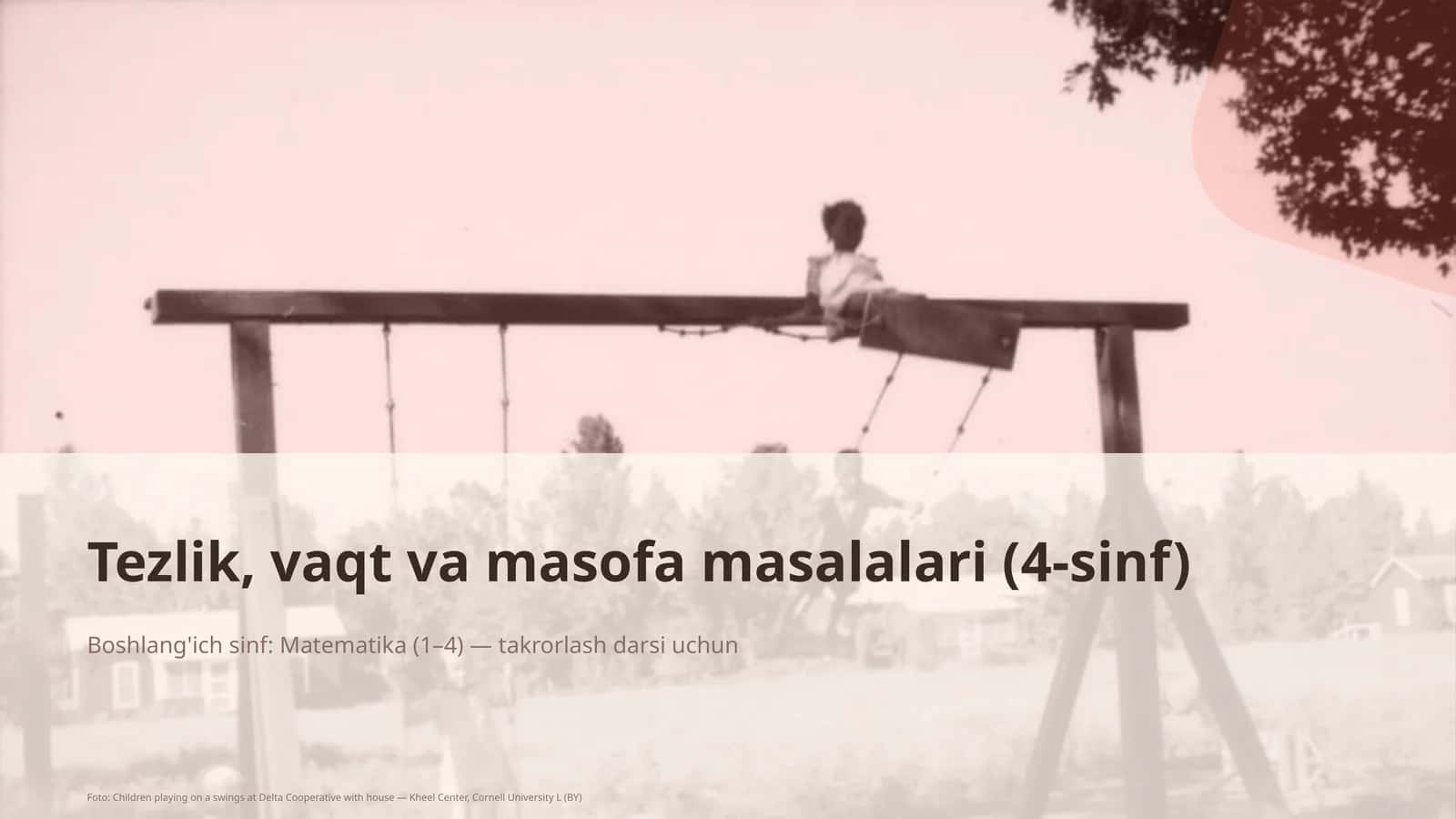 Tezlik, vaqt va masofa masalalari (4-sinf)