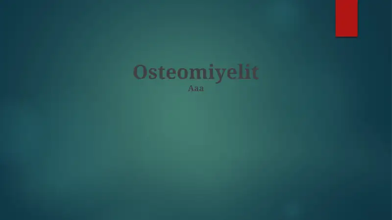 Osteomiyelit