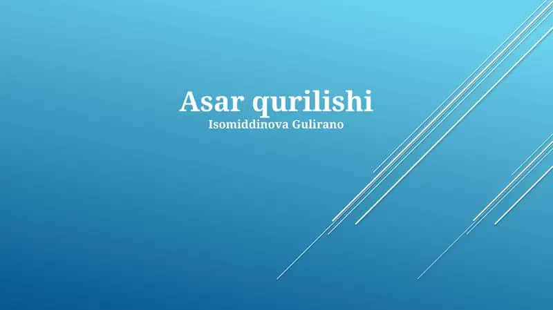 Asar qurilishi