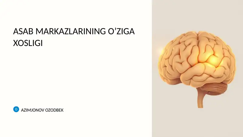 ASAB MARKAZLARINING O’ZIGA XOSLIGI