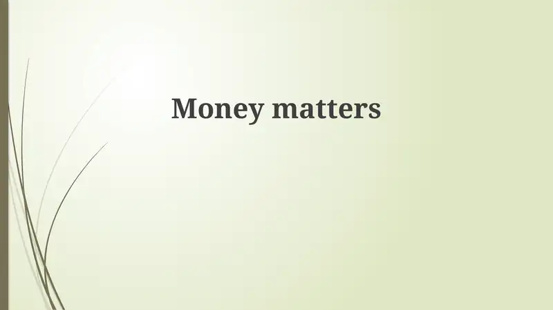 Money matters