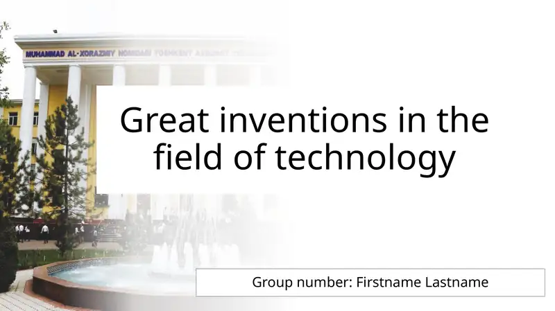 English presentation | Great inventions in the field of technology