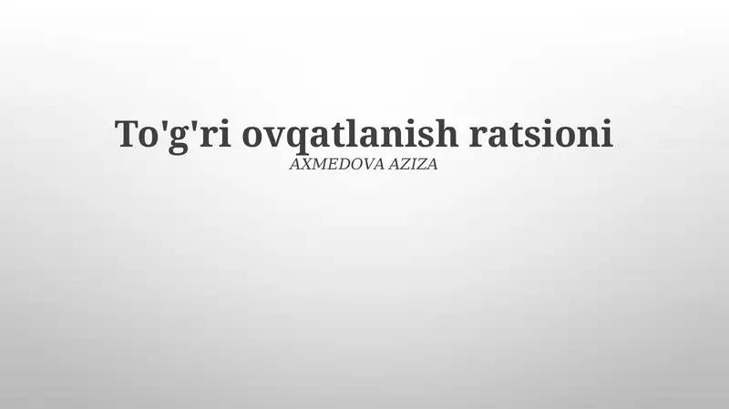 Muvozanatli ovqatlanish piramidasi
