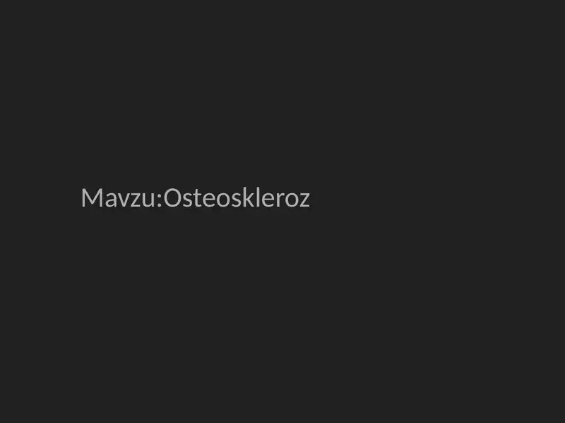 Osteoskleroz