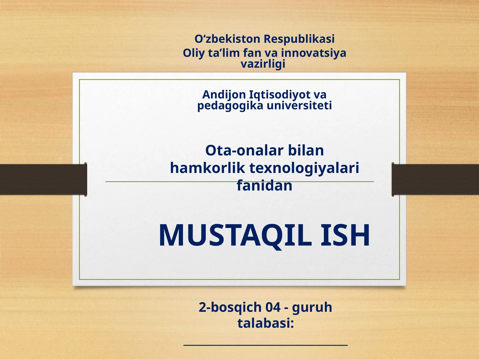 Oila davlat va jamiyat ardog’ida
