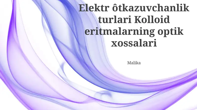 Kolloid eritmalarning optik xossalari