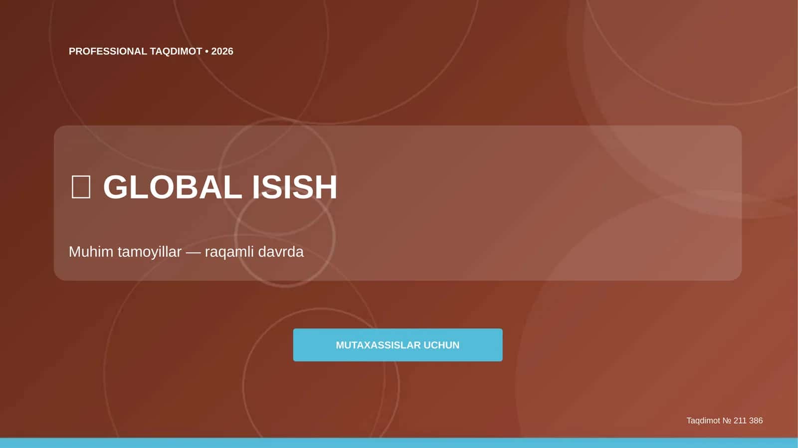 GLOBAL ISISH: MUTAXASSISLAR TAQDIMOTI