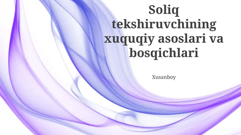 Soliq Tekshiruvi