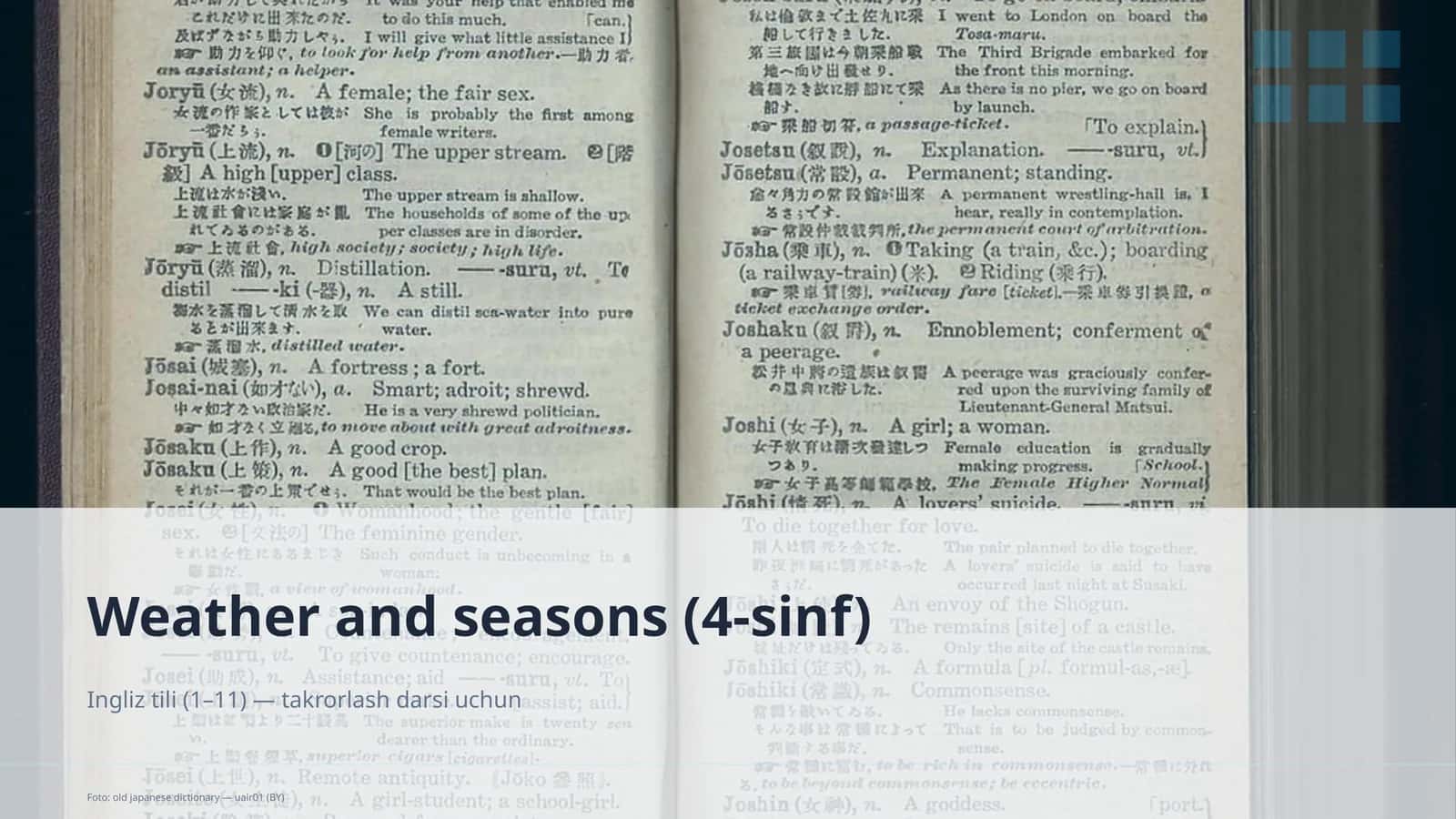 Weather and seasons (4-sinf)