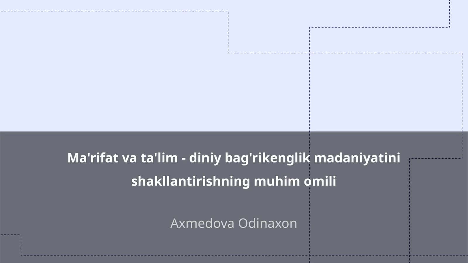 Diniy bag'rikenglik va ta'lim