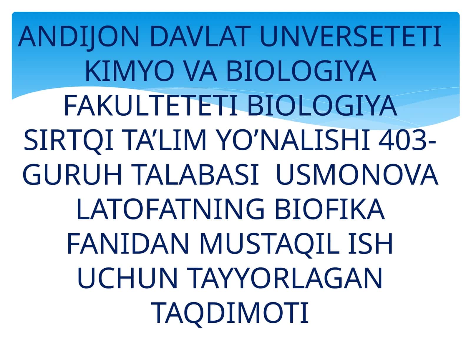 BIOPOLEMERLARNING TUZILISHI VA FUNKSIYASI