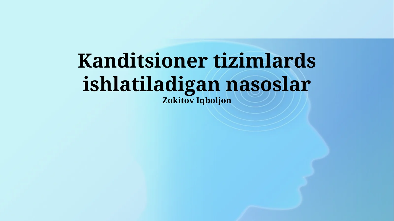 Konditsioner tizimlarda ishlatiladigan nasoslar