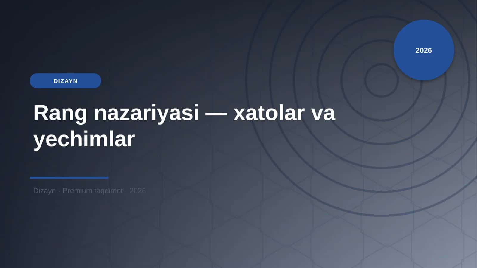 Rang nazariyasi — xatolar va yechimlar