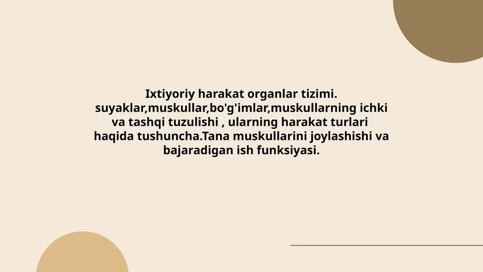 Ixtiyoriy harakat organlar tizimi