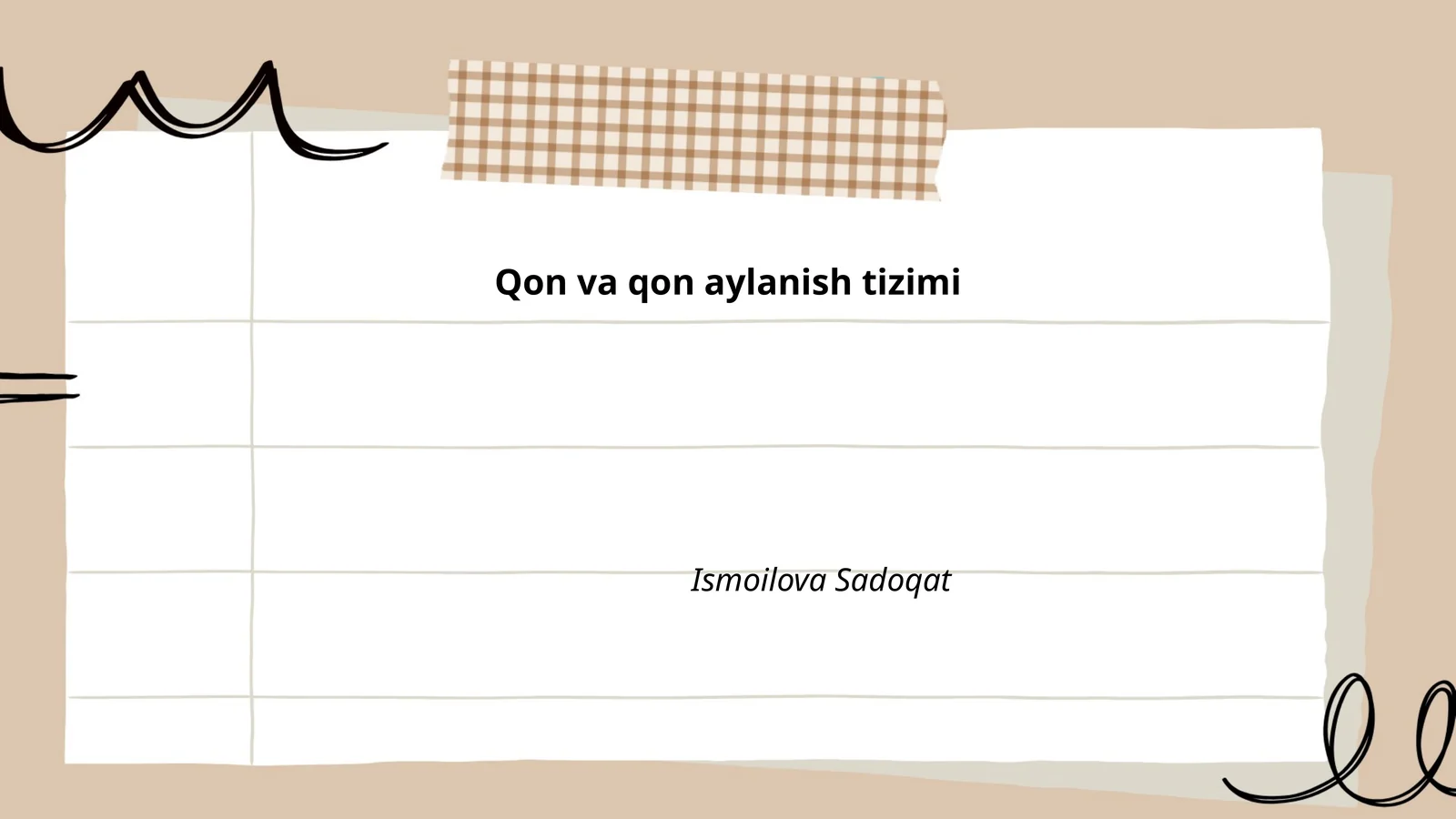 Qon va qon aylanish tizimi