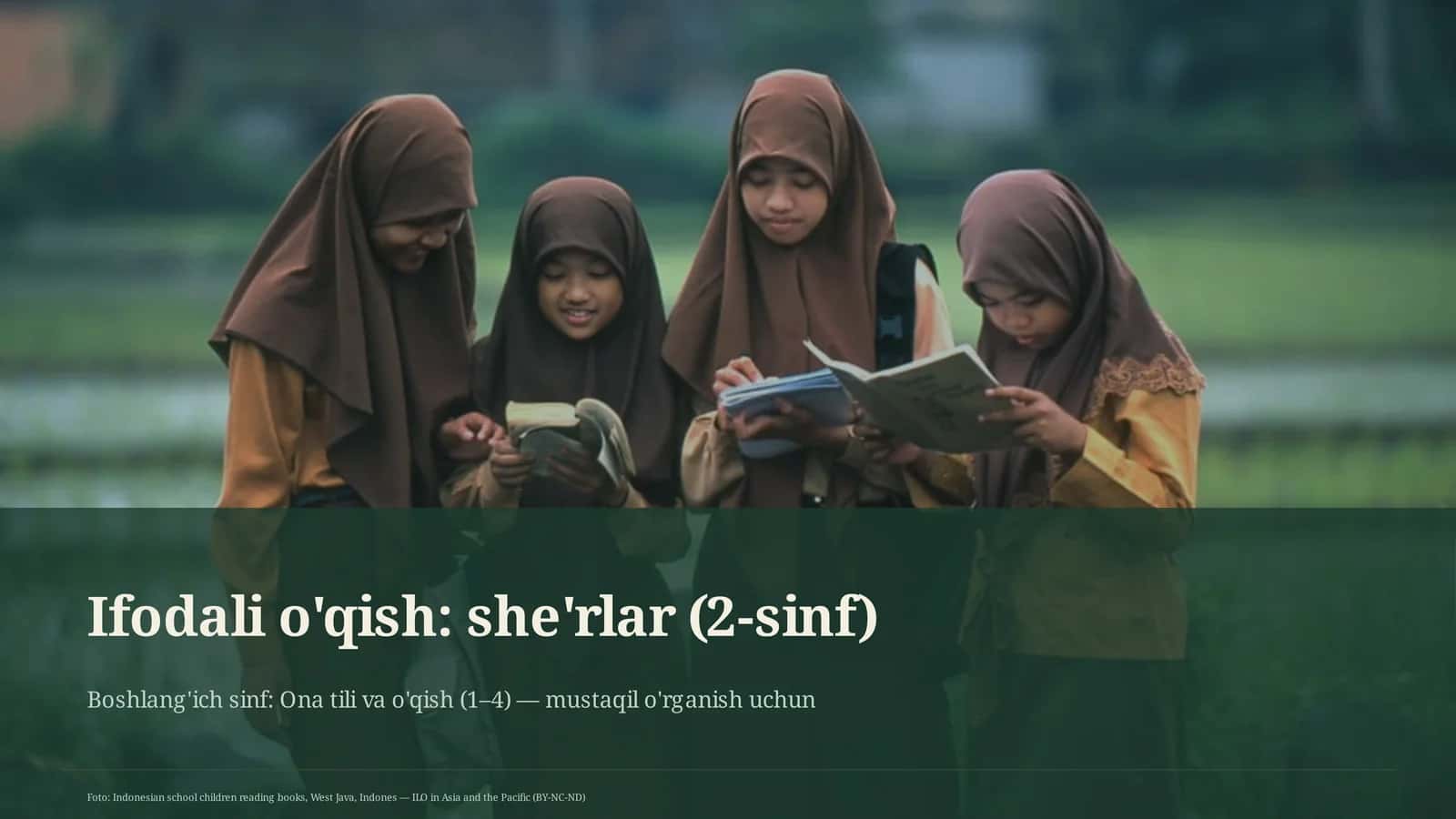 Ifodali o'qish: she'rlar (2-sinf)
