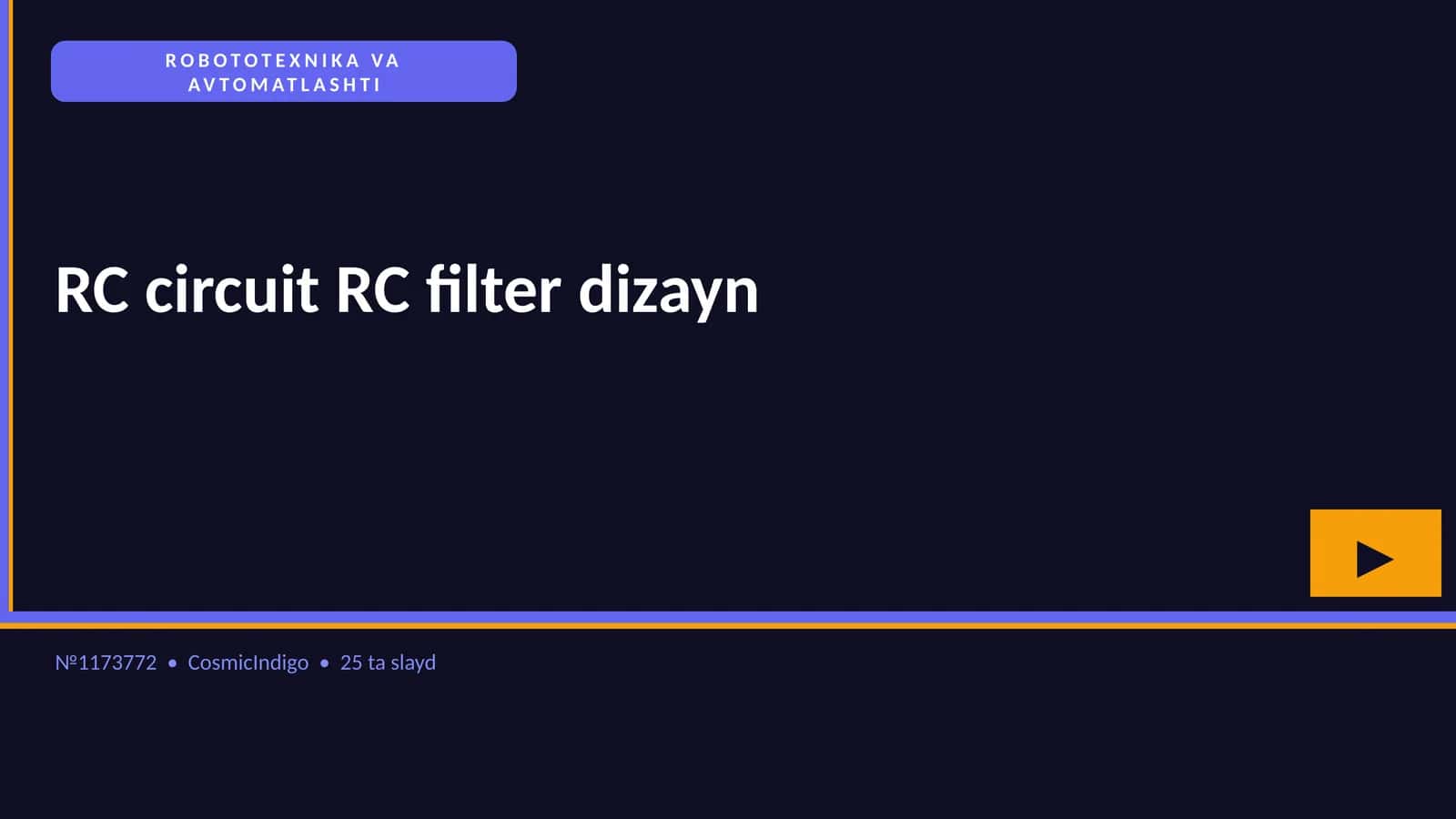 RC circuit RC filter dizayn