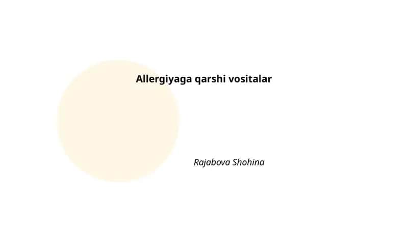 Antigistamin dorilar
