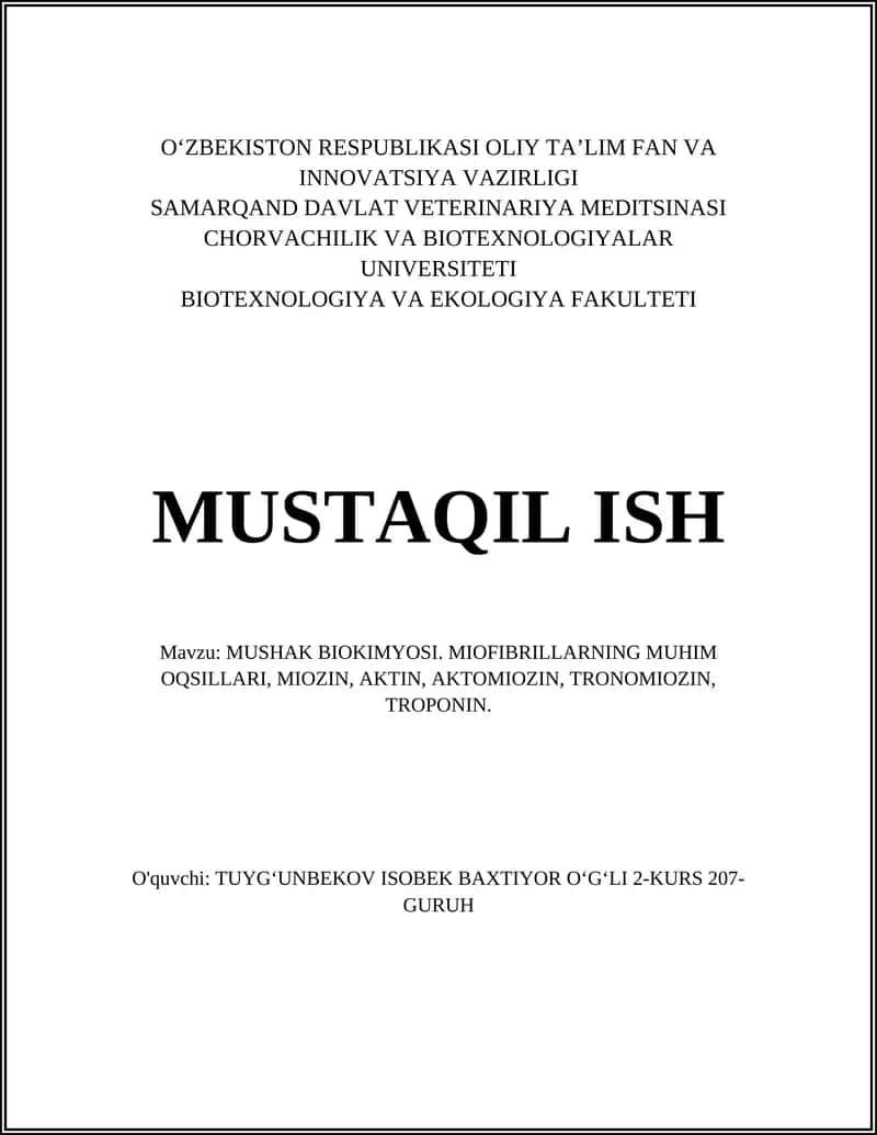 MUSHAK BIOKIMYOSI