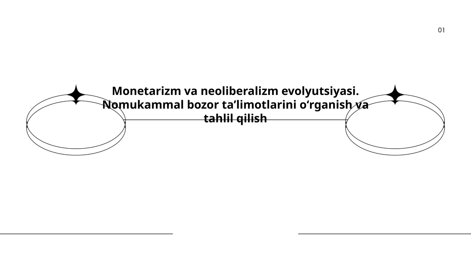 Monetarizm va neoliberalizm evolyutsiyasi. Nomukammal bozor taʼlimotlarini oʻrganish va tahlil qilish