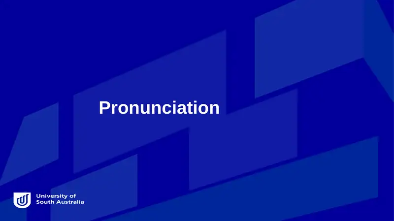 Pronunciation Workshop