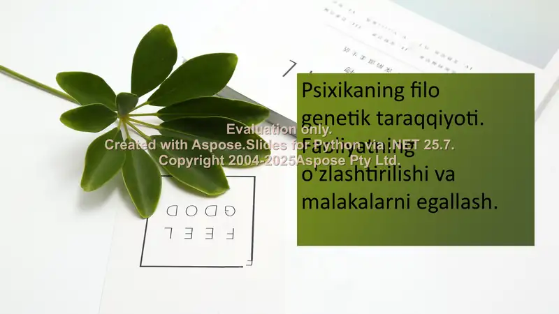 Psixikaning filo genetik taraqqiyoti
