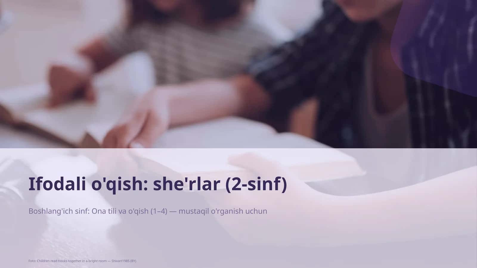 Ifodali o'qish: she'rlar (2-sinf)