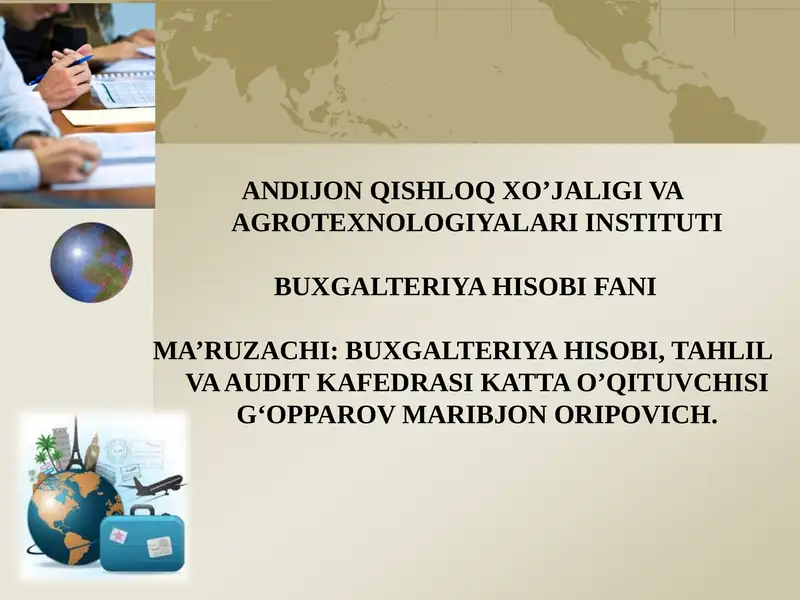 BUXGALTERIYA HISOBIFANI