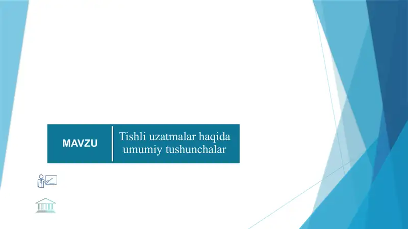Tishli uzatmalar haqida umumiy tushunchalar