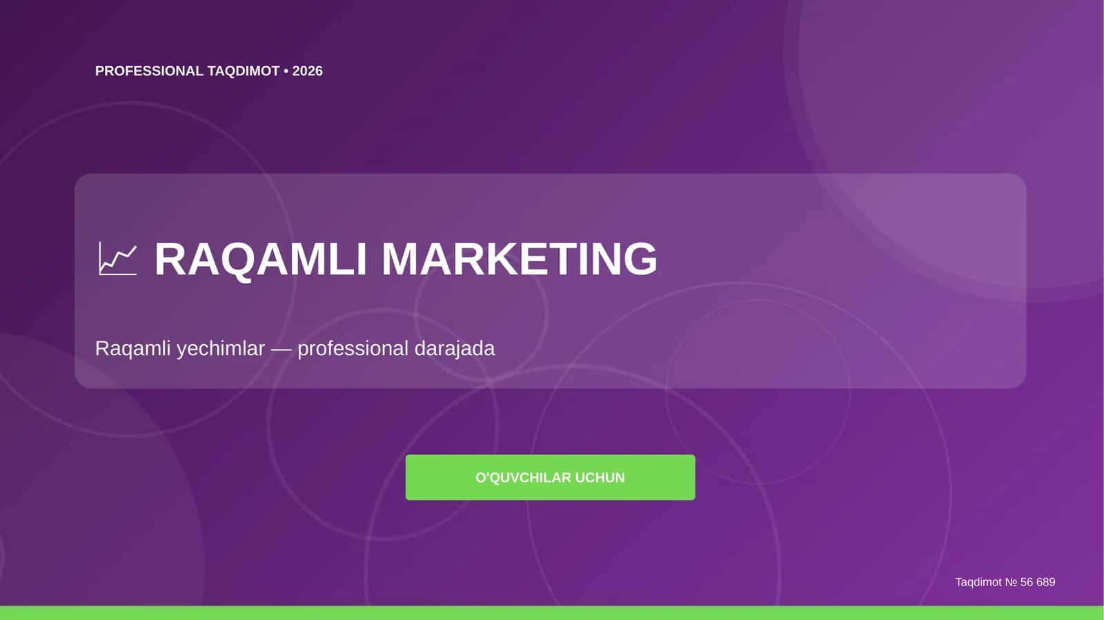 RAQAMLI MARKETING - Taqdimot
