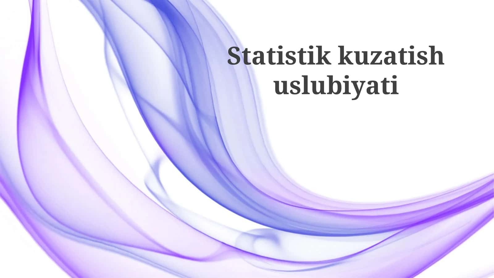 Statistik kuzatuv metodologiyasi