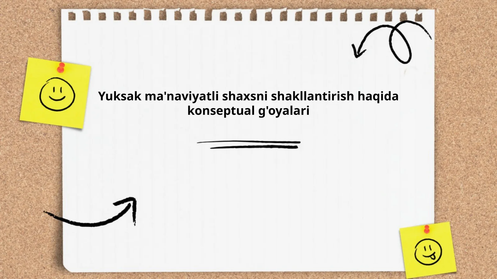Yuksak ma'naviyatli shaxsni shakllantirish haqida konseptual g'oyalari