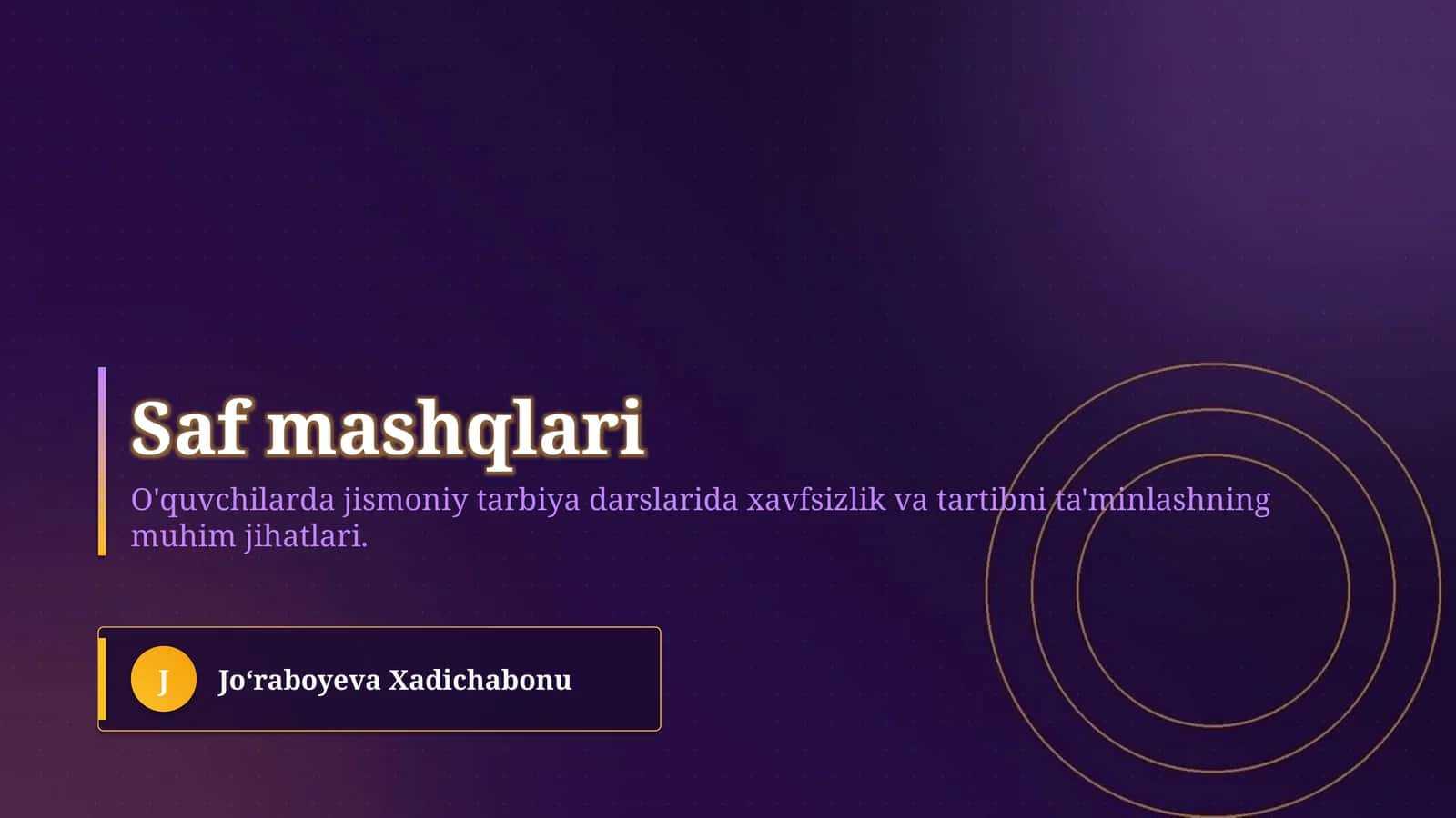 Saf mashqlari