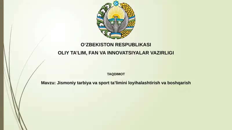 Jismoniy tarbiya va sport ta'limi